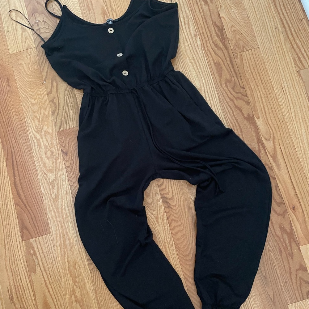 Fashion nova black one piece romper jumpsuit- size small- ankle length - Picture 9 of 12
